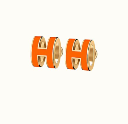 [Amore Jewels]MINI POP H EARRINGS ORANGE