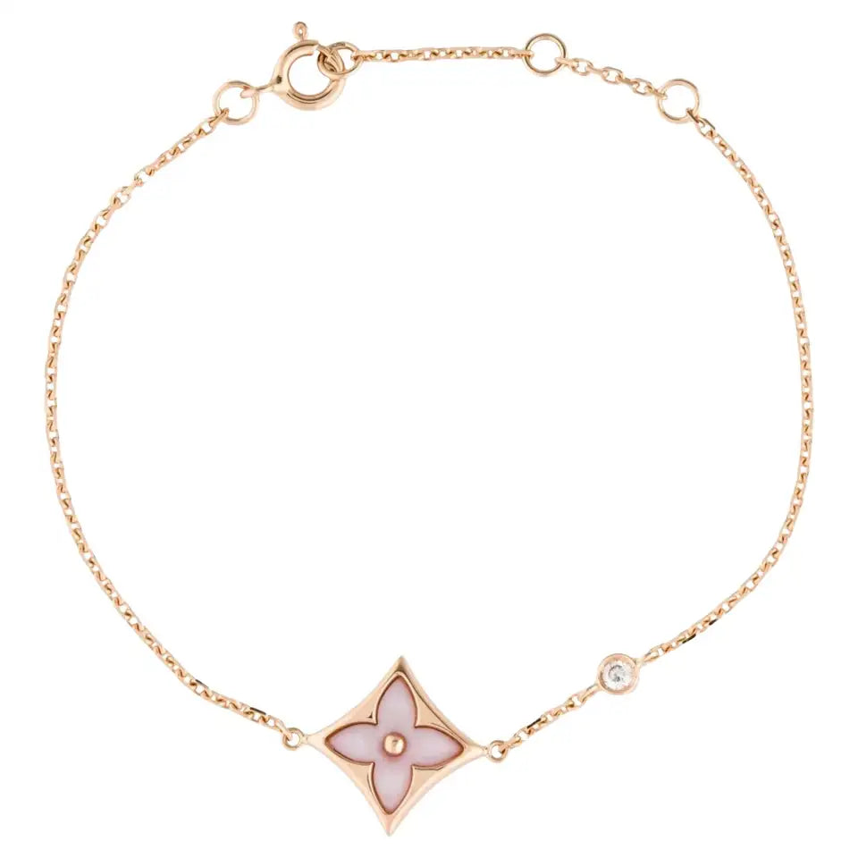 [Amore Jewels]STAR 1 DIAMOND PINK GOLD BRACELET