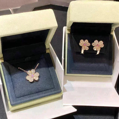 [Amore Jewels]FRIVOLE ROSE GOLD FLOWER DIAMOND NECKLACE