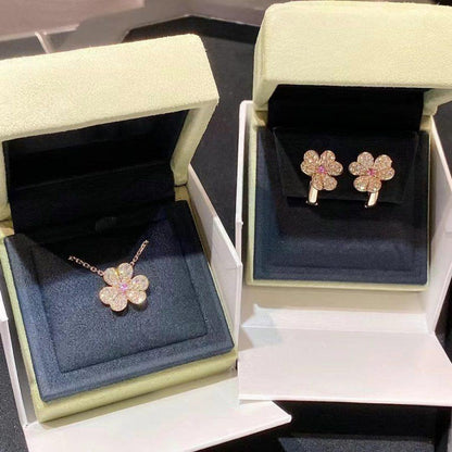 [Amore Jewels]FRIVOLE PINK GOLD FLOWER DIAMOND EARRINGS