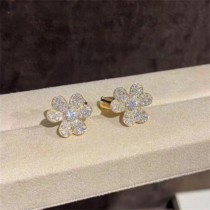 [Amore Jewels]FRIVOLE GOLD FLOWER DIAMOND EARRINGS