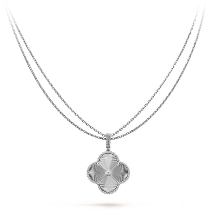 [Amore Jewels]CLOVER 25MM SILVER BIG CLOVER NECKLACE