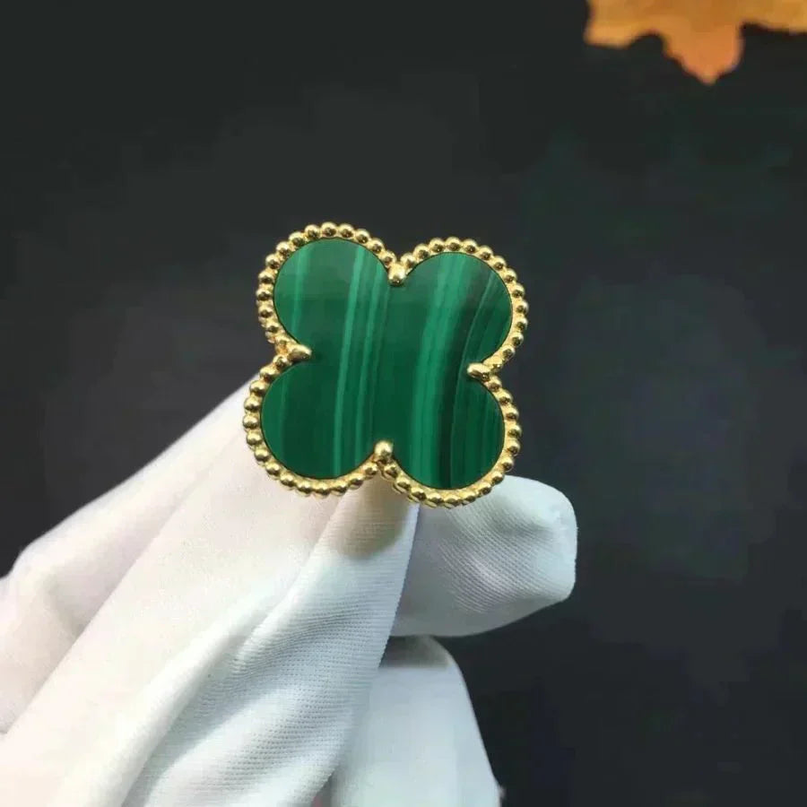 [Amore Jewels]CLOVER MALACHITE RING