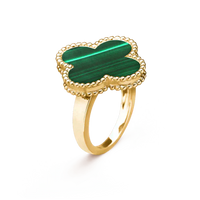 [Amore Jewels]CLOVER MALACHITE RING