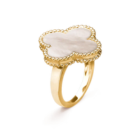[Amore Jewels]CLOVER WHITE MOP RING