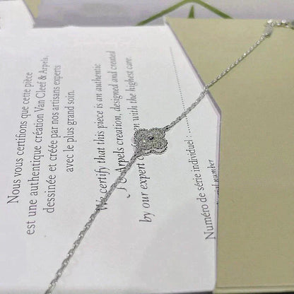 [Amore Jewels]CLOVER  SINGLE FLOWER BRACELET SILVER