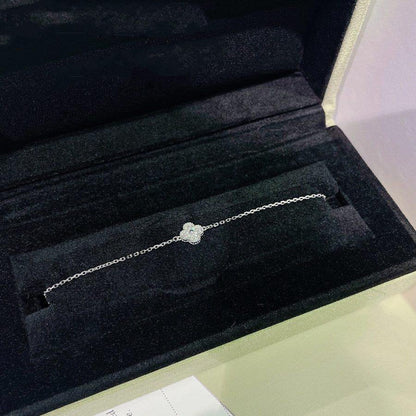 [Amore Jewels]CLOVER  SINGLE FLOWER BRACELET SILVER