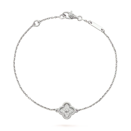 [Amore Jewels]CLOVER  SINGLE FLOWER BRACELET SILVER