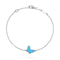 [Amore Jewels]BUTTERFLY TURQUOISE BUTTERFLY BRACELET SILVER