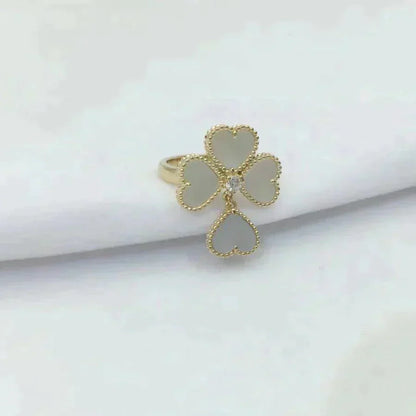 [Amore Jewels]SWEET CLOVER WHITE MOP RING
