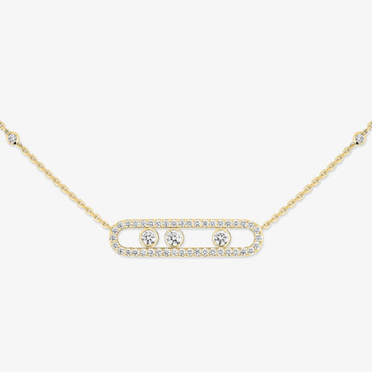 [Amore Jewels] Move Pave_ Rose Gold Diamond Necklace