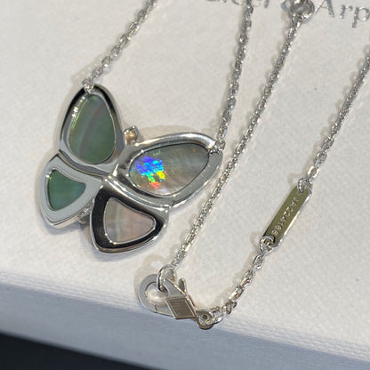 [Amore Jewels]LARGE BUTTERFLY SILVER PENDANT DIAMOND NECKLACE