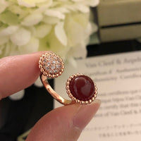 [Amore Jewels]PERLEE COULEURS DIAMOND ROSE GOLD BETWEEN THE FINGER RING