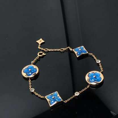 [Amore Jewels]STAR AND SUN 4 MOTIF BLUE BRACELET