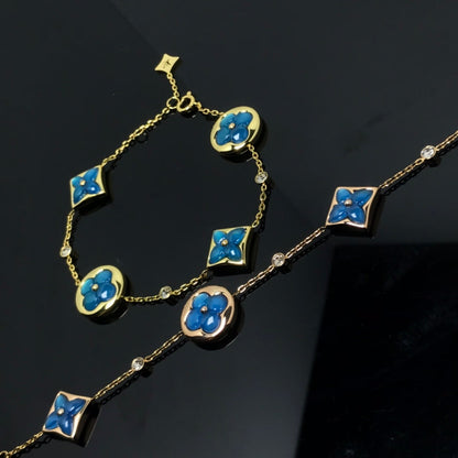 [Amore Jewels]STAR AND SUN 4 MOTIF BLUE BRACELET