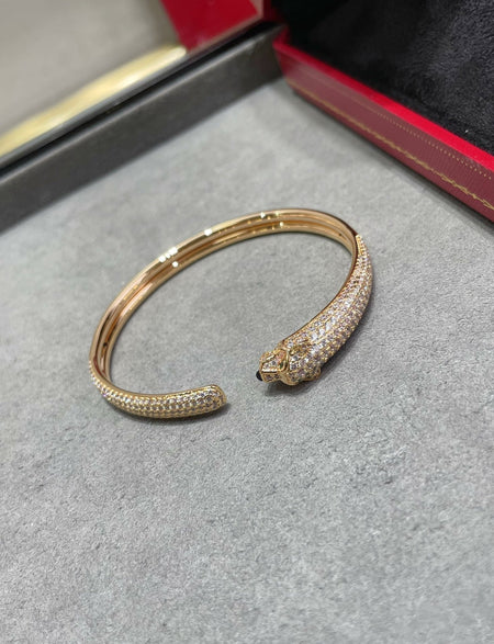 [Amore Jewels]PANTHERE FULL DIAMOND OPEN BRACELET