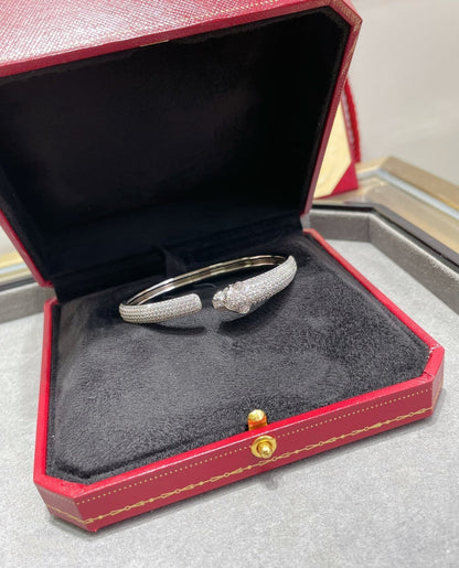 [Amore Jewels]PANTHERE FULL DIAMOND OPEN BRACELET