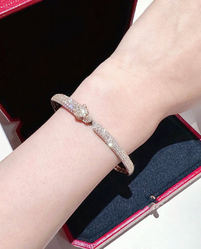 [Amore Jewels]PANTHERE FULL DIAMOND OPEN BRACELET