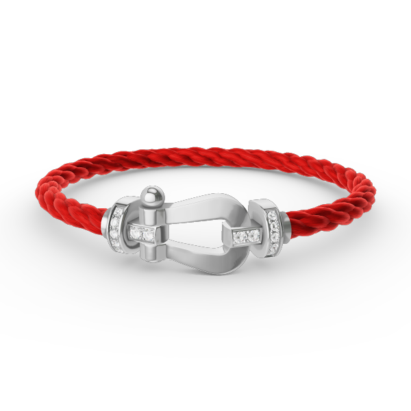 [Amore Jewels]FORCE LARGE HORSESHOE HALF DIAMOND BRACELET SILVER