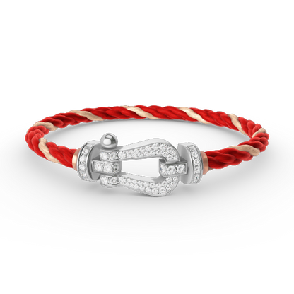 [Amore Jewels]FORCE LARGE HORSESHOE FULL DIAMOND BRACELET SILVER